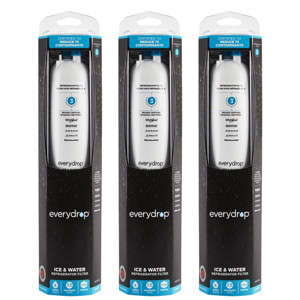3-Pack Everydrop Water Filter 3 – 4396710 EDR3RXD1 Whirlpool Refrigerator Water Filter Replacement Fridge Filter
